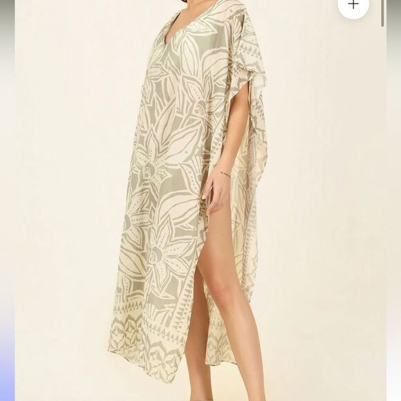 OMika Alma Poncho-Martina Agave Print- One Size - Picture 2 of 5